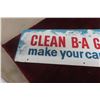 Image 5 : Vintage BA Clean Gasolines 2-Sided Metal Sign 11 1/2'' x 29 1/2'' 