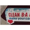 Image 7 : Vintage BA Clean Gasolines 2-Sided Metal Sign 11 1/2'' x 29 1/2'' 