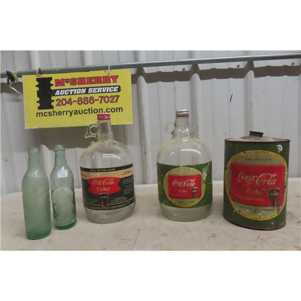 3 Coca Cola 1 Gallon Syrup for Fountain Drink Jugs/Can, Plus 2 
