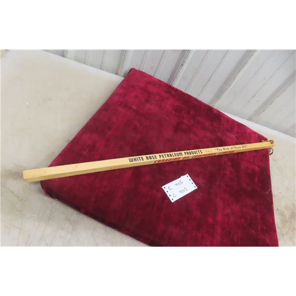 White Rose/Canadian Oil Company Wood Yard Stick 