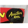 Image 2 : Red Indian Aviation Oil Porcelain Sign 13'' x 26'' Modern Reproduction 