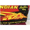 Image 3 : Red Indian Aviation Oil Porcelain Sign 13'' x 26'' Modern Reproduction 