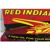 Image 4 : Red Indian Aviation Oil Porcelain Sign 13'' x 26'' Modern Reproduction 