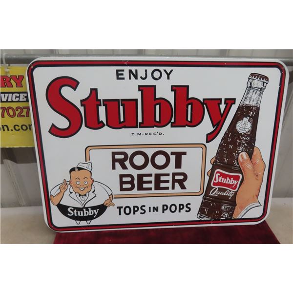 Stubby Root Beer Metal Sign 27 1/2'' x 19 1/2'' Reproduction 