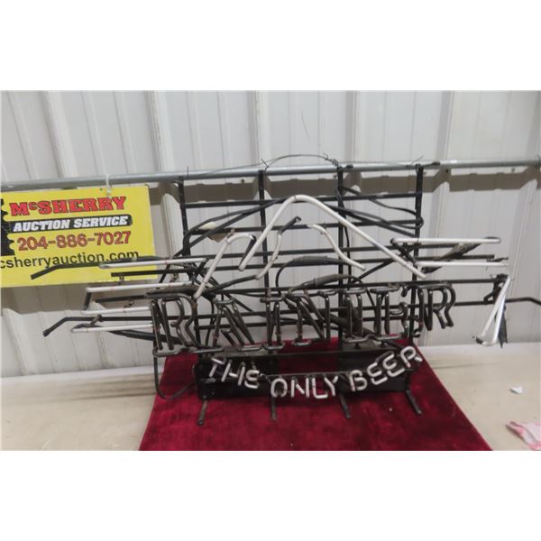 Rainier Beer Neon Sign 18'' x 34'' Neon Has Damage but Comes with