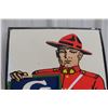 Image 2 : Goodrich Tires Porcelain Sign with Mountie 16'' x 36'' Reproduction 