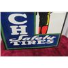 Image 5 : Goodrich Tires Porcelain Sign with Mountie 16'' x 36'' Reproduction 