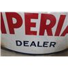 Image 10 : Imperial 3 Star Dealer Oval Porcelain 2 Sided Sign 1940s 40'' x 