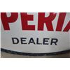 Image 6 : Imperial 3 Star Dealer Oval Porcelain 2 Sided Sign 1940s 40'' x 