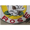 Image 10 : White Rose Porcelain Dealership 2 Sided Sign 48'' Diameter 
