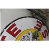 Image 12 : White Rose Porcelain Dealership 2 Sided Sign 48'' Diameter 