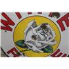 Image 3 : White Rose Porcelain Dealership 2 Sided Sign 48'' Diameter 