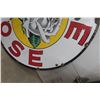 Image 6 : White Rose Porcelain Dealership 2 Sided Sign 48'' Diameter 