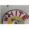 Image 8 : White Rose Porcelain Dealership 2 Sided Sign 48'' Diameter 