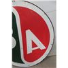 Image 3 : B/A Porcelain 2 Sided Dealership Sign 66'' Diameter 1950s/ 