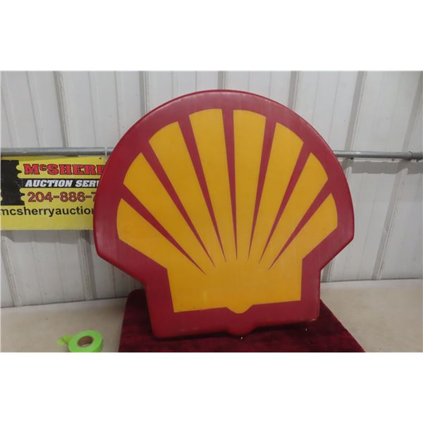 Vintage Shell Clam Fiberglass Sign 27 1/2'' x 29'' 