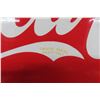 Image 4 : Coca Cola Drink Here 2 Sided Porcelain Flange 1940s 17'' x 20'' 