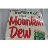 Image 2 : Mountain Dew Metal Tin Embossed Vertical Sign 1966 with Great 