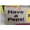 Image 2 : Pepsi Cola Metal Tin Sign 1965 17'' x 47 1/2'' 