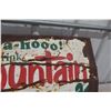 Image 3 : Mountain Dew Metal Tin Embossed Sign 1960s Rough Condition 