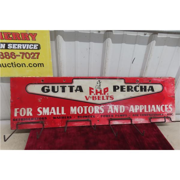 Gutta Percha V Belt Rack Metal Embossed with Graphics of 