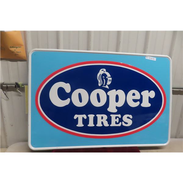 Cooper Tires Metal Embossed Service Station Sign 44'' x 30'' Not 