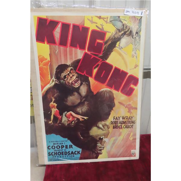 King Kong Movie Poster 20'' x 29'' Vintage Reproduction 1976 of 1933 