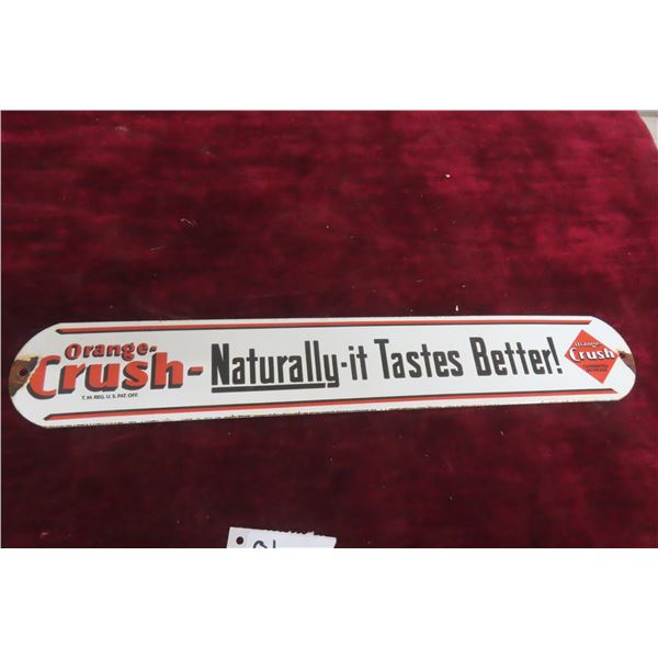 Orange Crush Heavy Porcelain Press/Sign 2 1/2'' x 16'', Lots of 