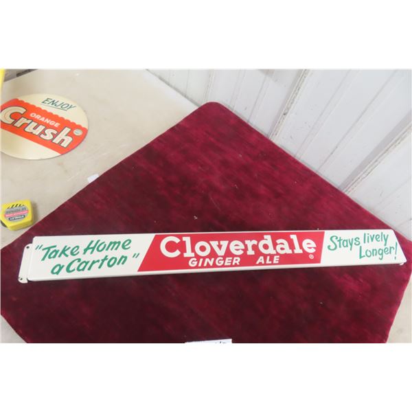 Cloverdale Gingerale Porcelain Door Bar 3'' x 30'' 