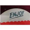 Image 3 : Vintage Enjoy Orange Crush Hanging/Easel Back 9'' Diameter 