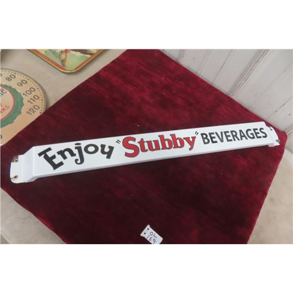 Stubby Enjoy Beverages Porcelain Door Bar (No Trade Markings) 