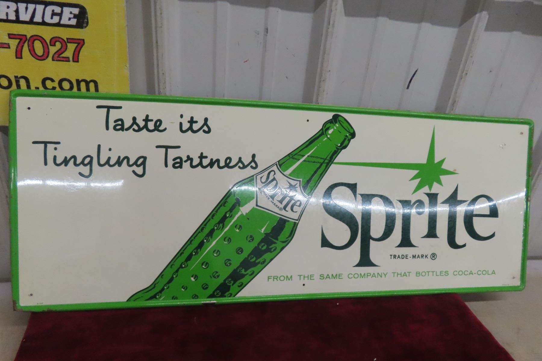 Sprite Metal Tin Sign with Bottle Graphics. Trademark Shows - McSherry ...