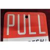 Image 3 : Orange Crush Painted Metal Door Palm Press Embossed. Believe