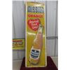 Image 1 : Mission Orange Metal Tin Embossed Vertical Sign 1960s 15 