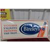 Image 1 : Bireleys Metal Tin Embossed Sign 1960s 11 1/2'' x 29 1/2'' 