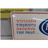 Image 4 : Bireleys Metal Tin Embossed Sign 1960s 11 1/2'' x 29 1/2'' 