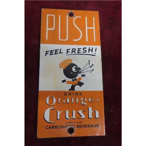 Orange Crush Door Palm Press Porcelain 3 1/2'' x 7 1/2''