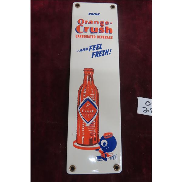 Orange Crush Porcelain Palm Press 3'' x 10 1/2'' , Vintage? 