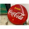 Image 1 : 1954 Coca Cola Porcelain Button Sign 48"