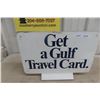 Image 1 : Gulf Gas Pump Topper, Metal Double-Sided Sign, Measuring 14" x 19"