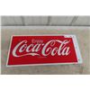Image 1 : Vintage Coca-Cola "Enjoy" Metal Sign, Measuring 10" x 22"