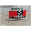 Image 1 : Dominon Royal Metal Tin Stand Sign, Measuring 7" x 13 1/2"