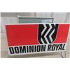 Image 2 : Dominon Royal Metal Tin Stand Sign, Measuring 7" x 13 1/2"