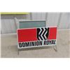 Image 4 : Dominon Royal Metal Tin Stand Sign, Measuring 7" x 13 1/2"