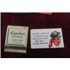 Image 8 : Eight Vintage Matches Service Station Advertising w/ Glass Display Case
