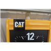 Image 2 : CAT Plastic Battery Clock, Measuring 13" x 16 1/2"