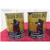 Image 2 : Six Golden Spectro Motorcycle Engine 18oz Lubricant Cans, All Full of Product