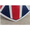 Image 4 : Vintage Union Jack Shield Masonite Sign, Measuring 30" x 36"