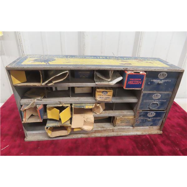 Metal IRC Cabinet With Product, Measuring 8" x 14" x 4"