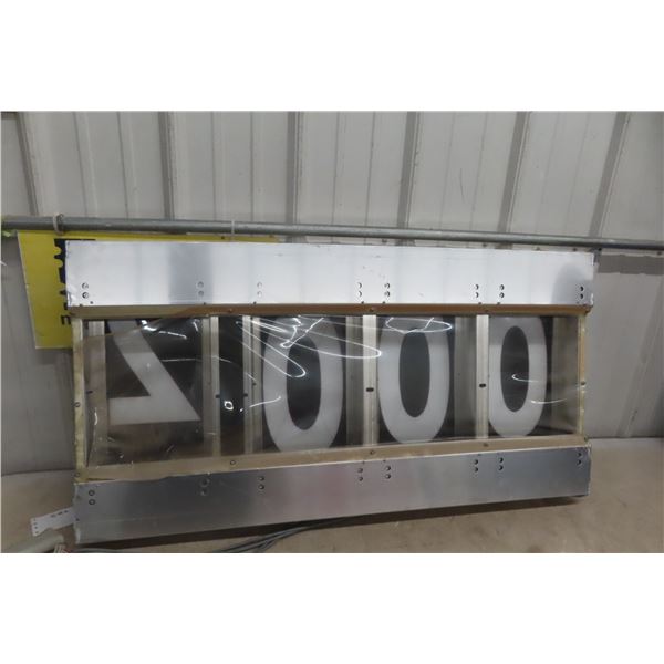 Electrical Changeable Price Board With Aluminum Frame, Measuring 38 1/2" x 19 1/2"